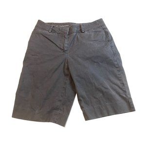 Talbots Women Perfect Shorts Bermuda Mid Rise Stretch JO3026 Cotton Black Size 2